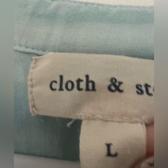 Cloth & Stone Anthropologie Sleeveless Semi Sheer Rayon Split Neck Tunic L - Picture 4 of 12